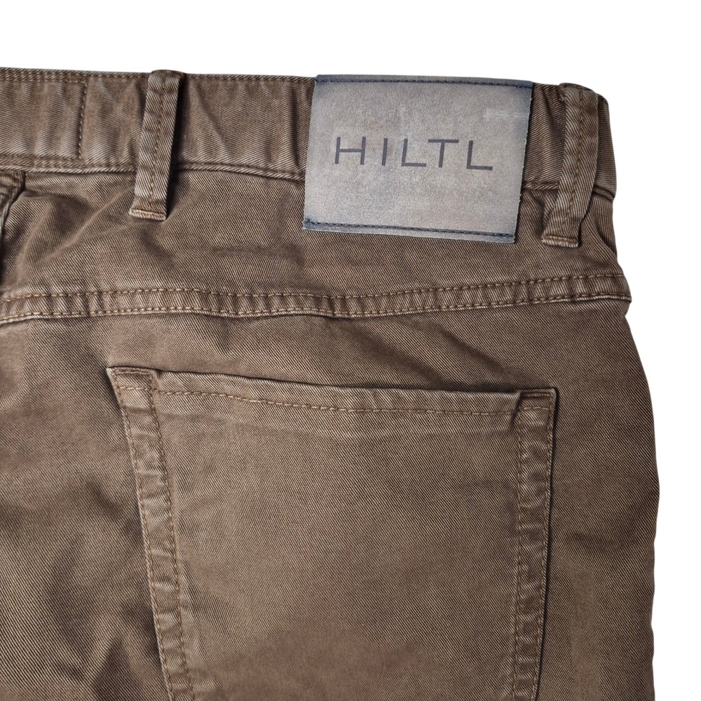 Hiltl Seth Pants Mens 36x28 Straight Leg Brown Cotton Lyocell Blend Casual
